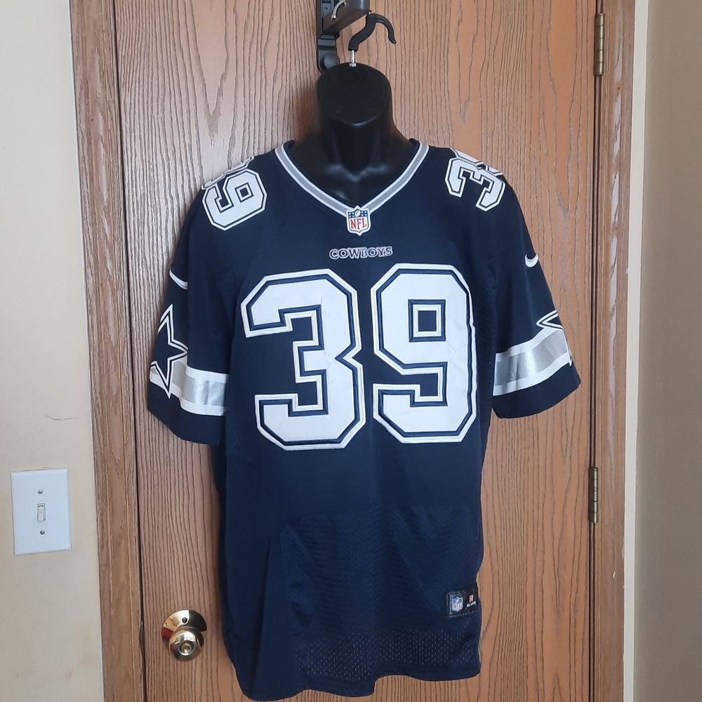 Dallas Cowboys Nike  #39 Brandon Carr Navy and White Men's Jersey